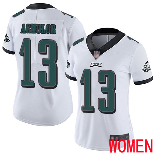 Women Philadelphia Eagles 13 Nelson Agholor White Vapor Untouchable NFL Jersey Limited Player Football